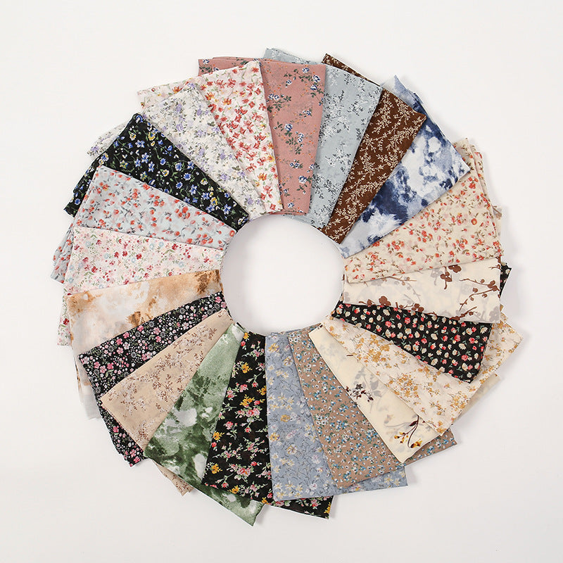 YW332 Fresh floral chiffon print long scarf for women in stock Hot selling small floral long shawl plain hijab hijab/tudung printed hijab - MinYang Fashion Apparel Accessory Manufacturer