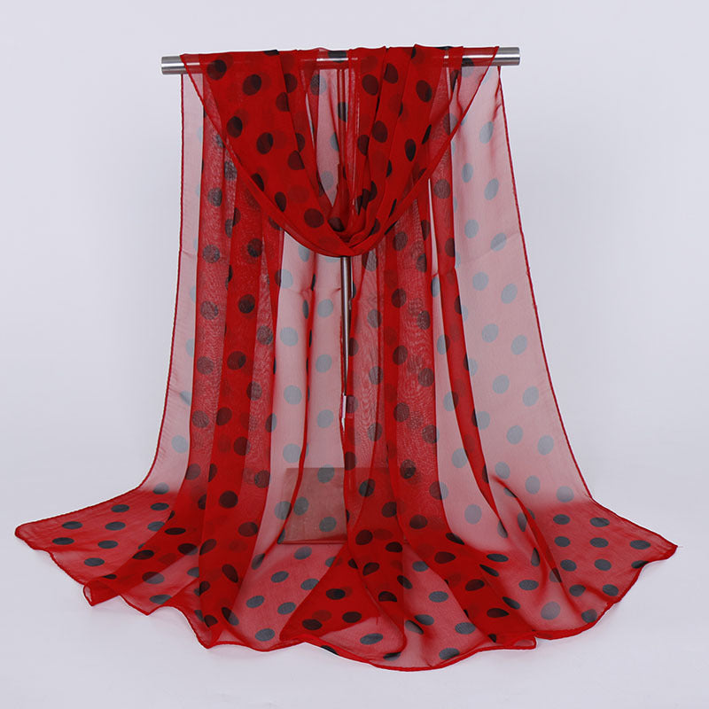 1047 printed dots georgette hijab