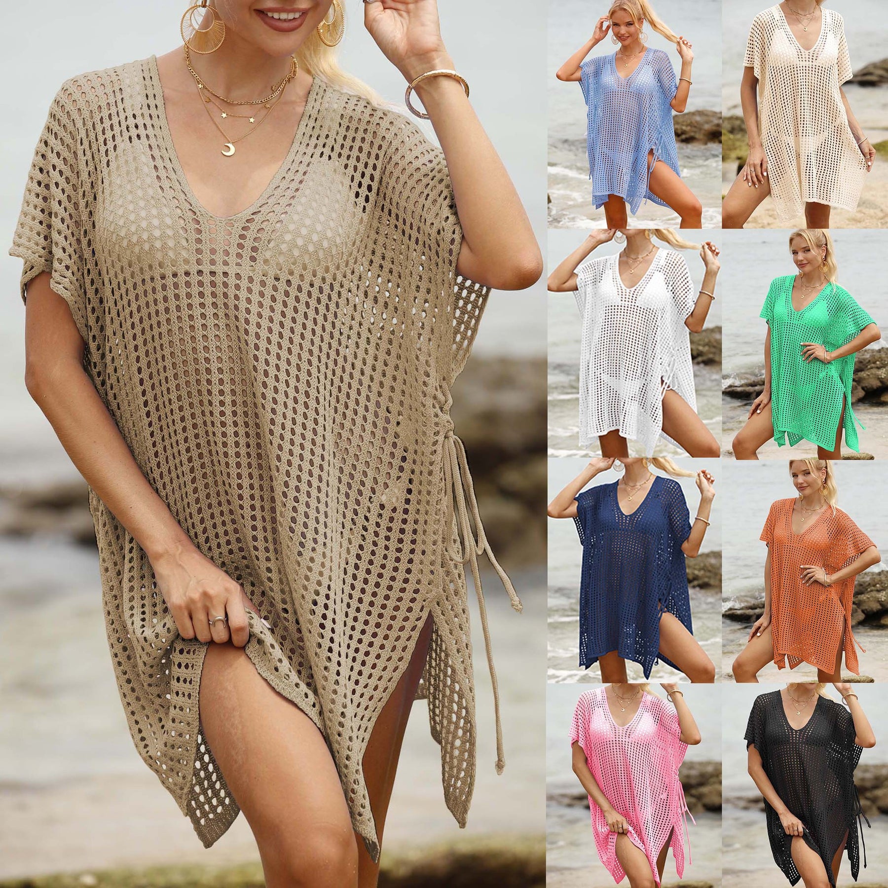 Z1023 Sexy hollow strap beach dress