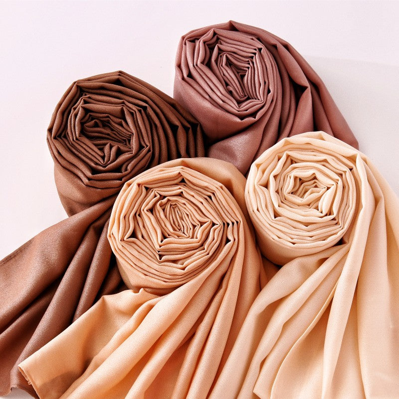WJA123 plain chiffon Silver hot stamping hijab scarf - MinYang Fashion Apparel Accessory Manufacturer