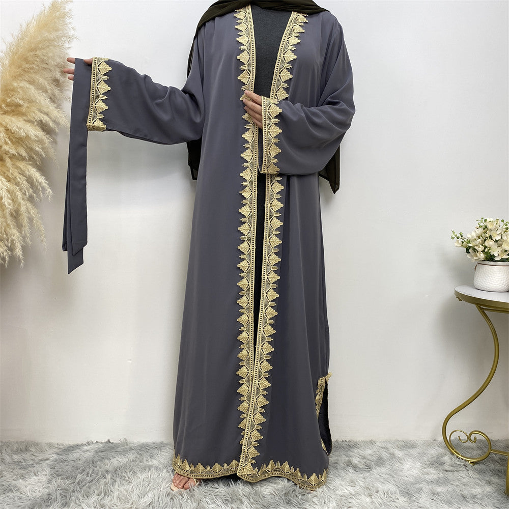 1893 embroidery muslim abaya dress