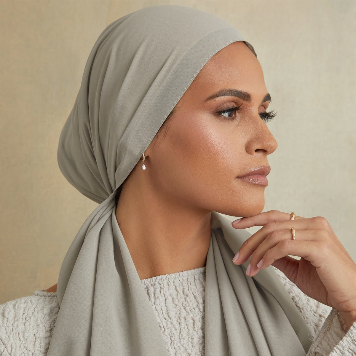 MSL006 Women's pearl chiffon bubble headscarf scarf - MinYang Fashion Apparel Accessory Manufacturer