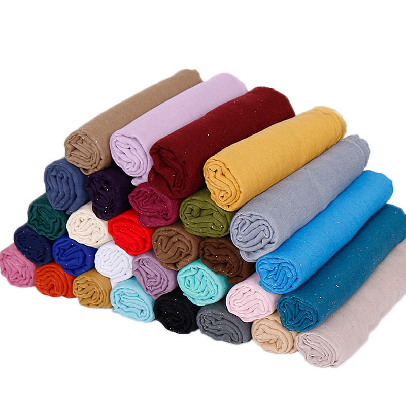 VS119 Gold plated voile plain hijab