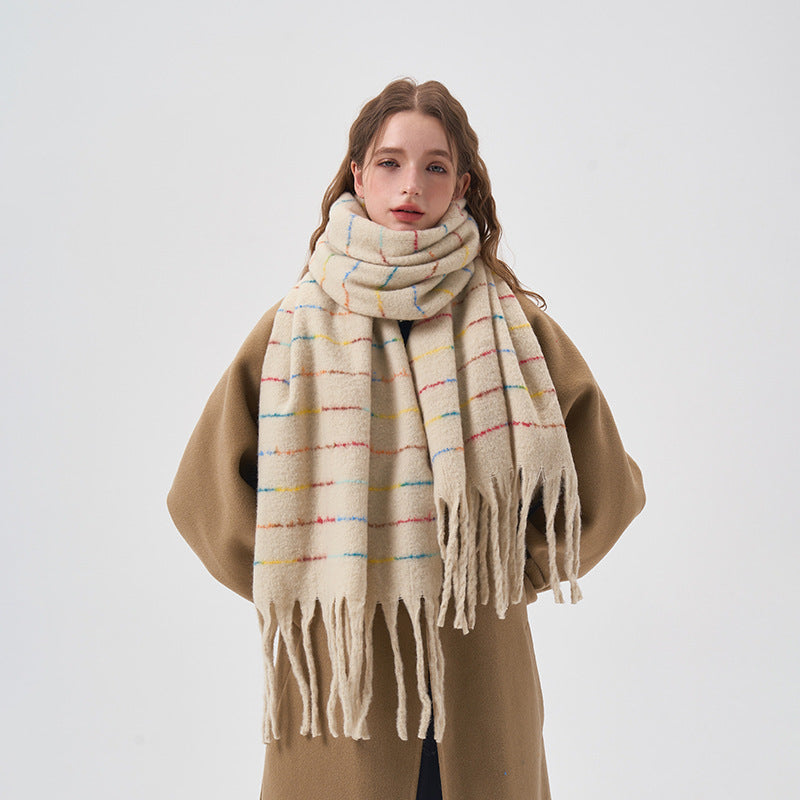 2023-08-26 stripe winter scarf - MinYang Fashion Apparel Accessory Manufacturer