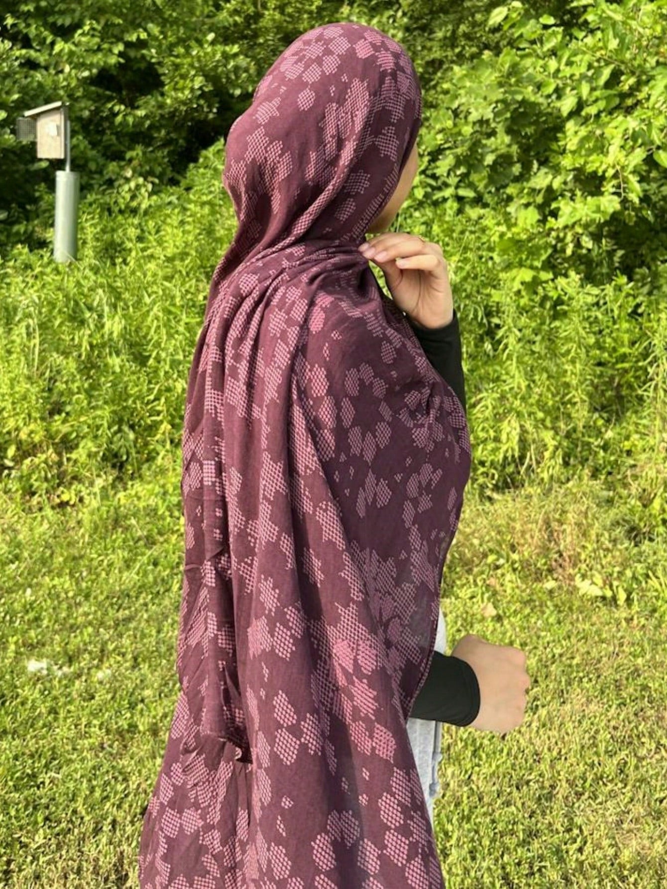 MYM24 Modal geometric print hijab/scarf - MinYang Fashion Apparel Accessory Manufacturer