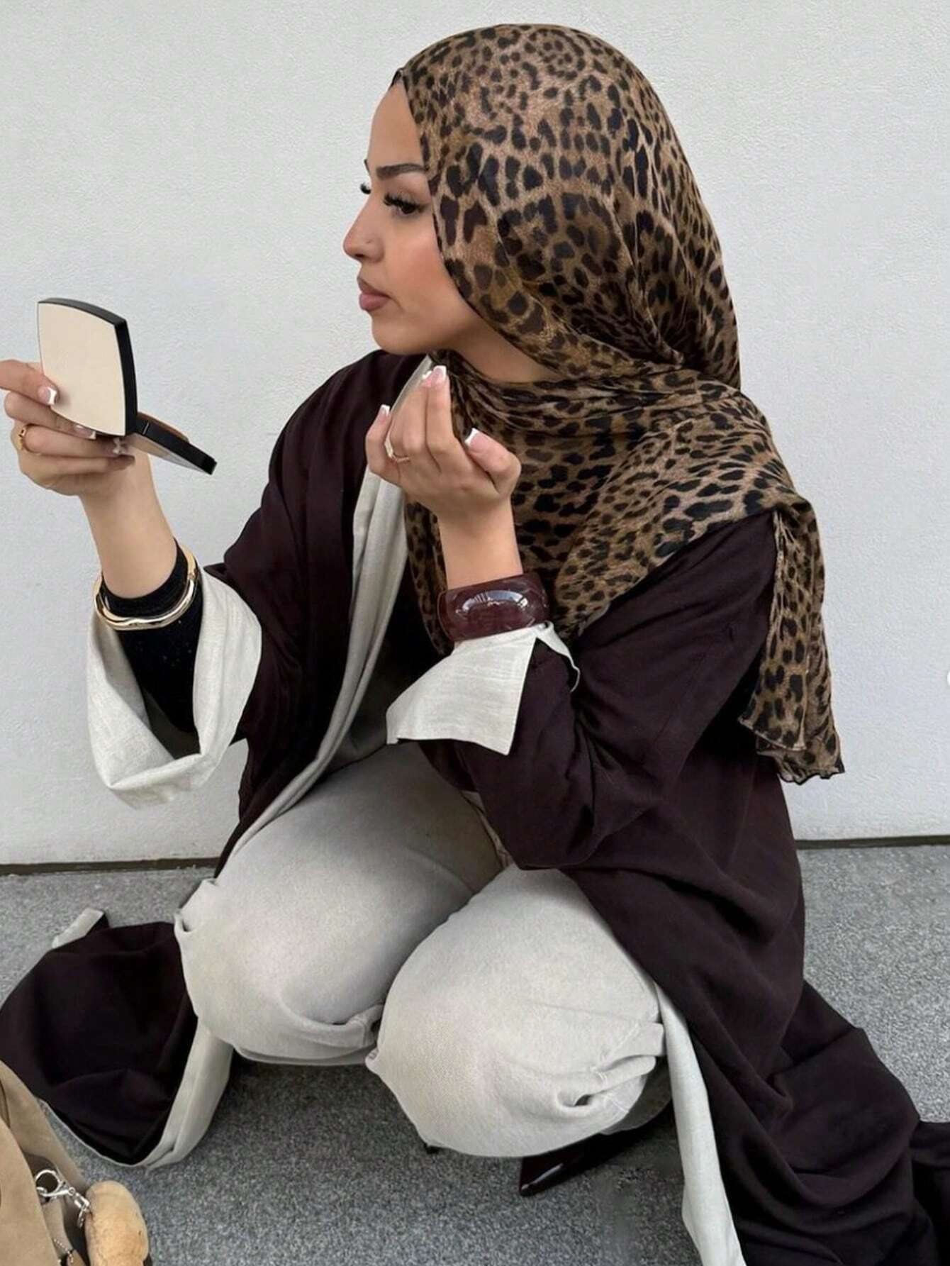 MYM01 Modal Leopard Print Casual Elegant Scarf /hijab