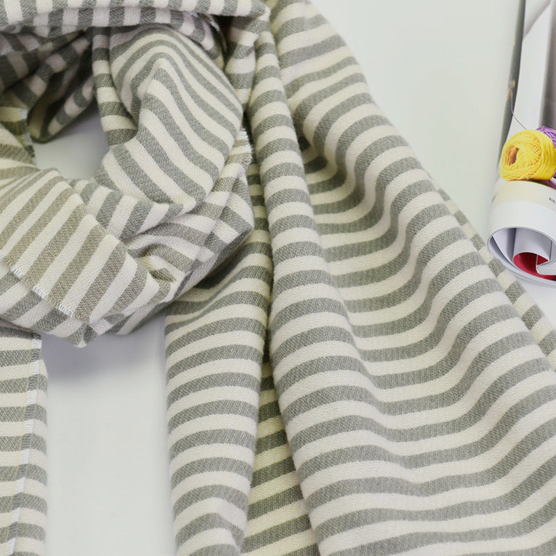 FH82026 stripe winter scarf - MinYang Fashion Apparel Accessory Manufacturer