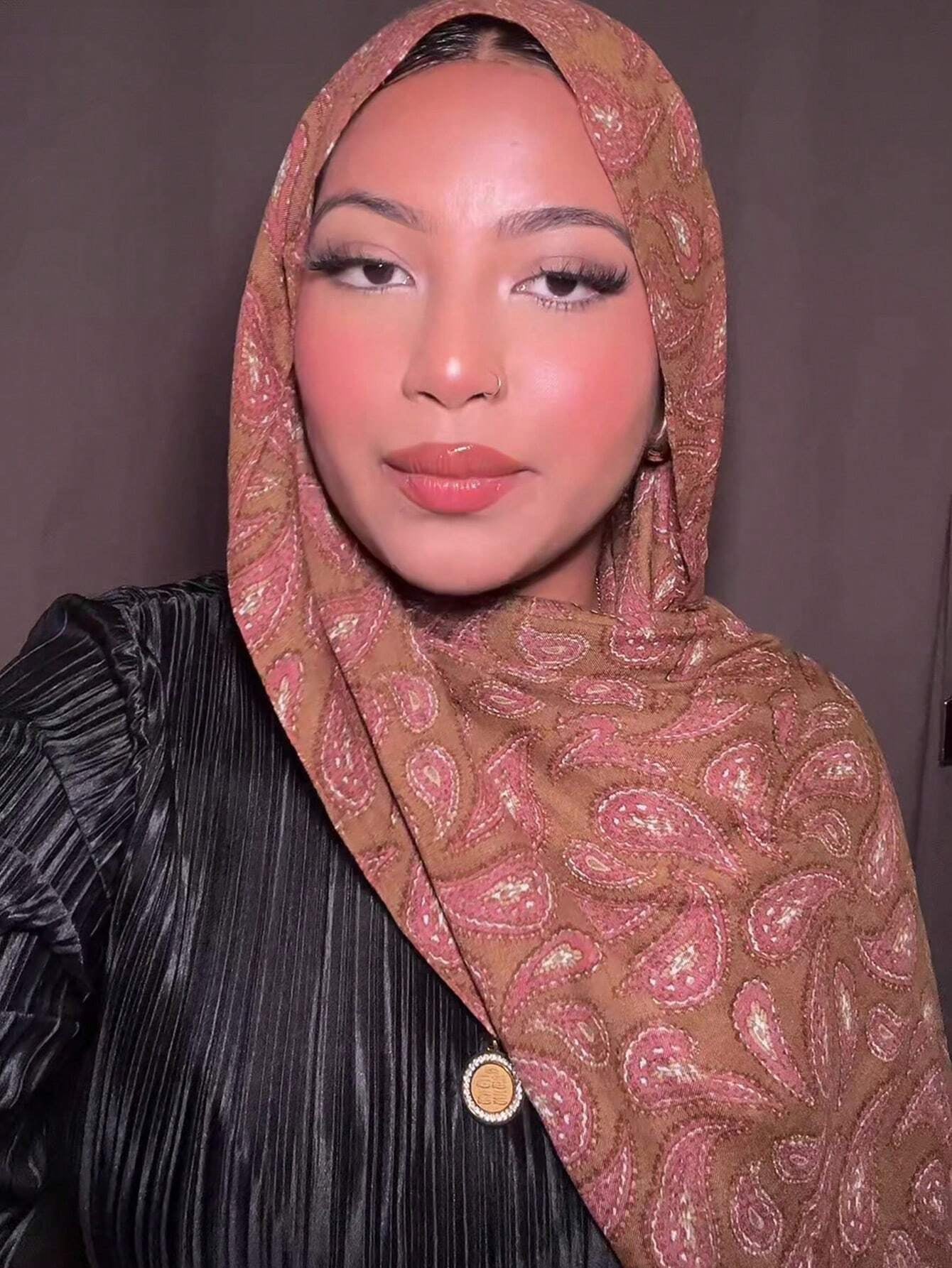MYM31 Bufanda/hijab con estampado étnico modal