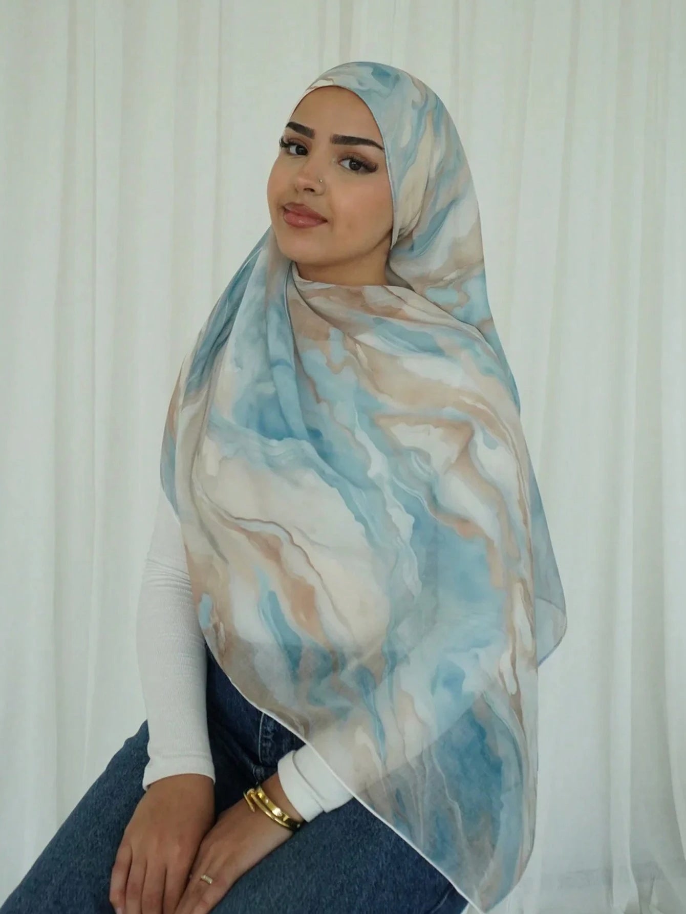 Bufanda/hijab con estampado modal de moda MYM17