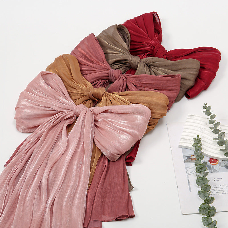YW317 Solid color simple chiffon island wrinkle hijab scarf - MinYang Fashion Apparel Accessory Manufacturer
