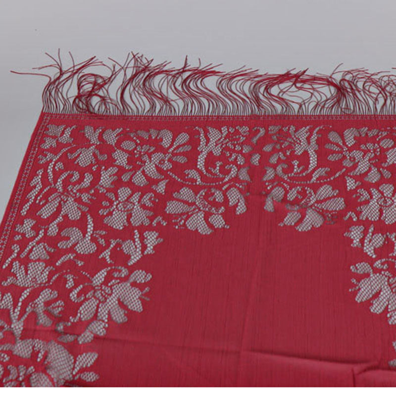 VS068 solid color tassel hijab