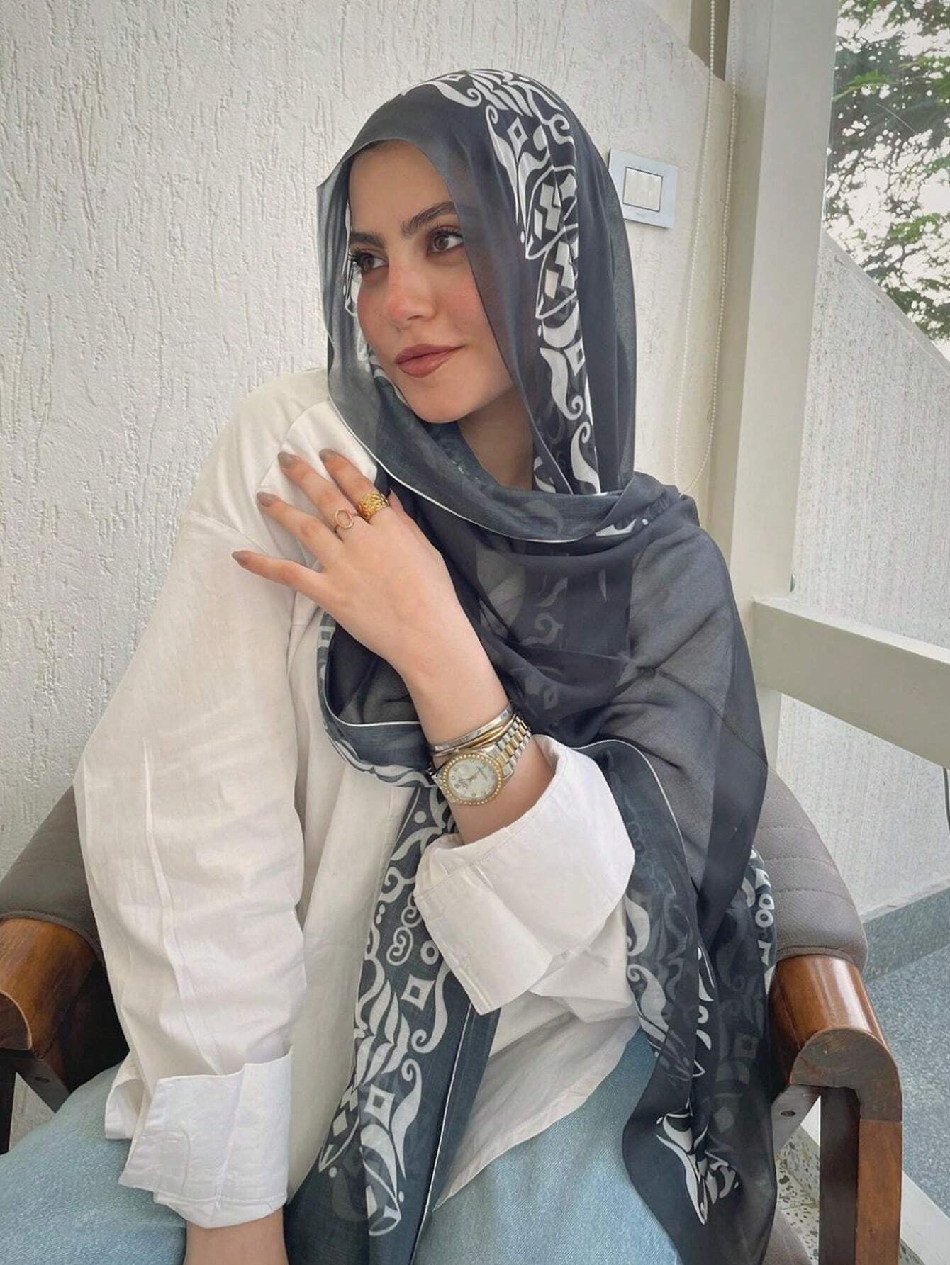 MYM30 Modal casual printed scarf/hijab - MinYang Fashion Apparel Accessory Manufacturer