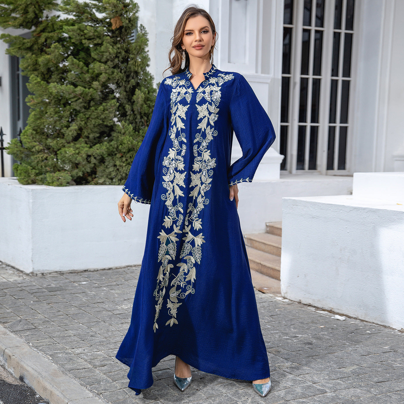 SMT008 Robe women's abaya embroidered dress evening dress abaya Dresses/gowns