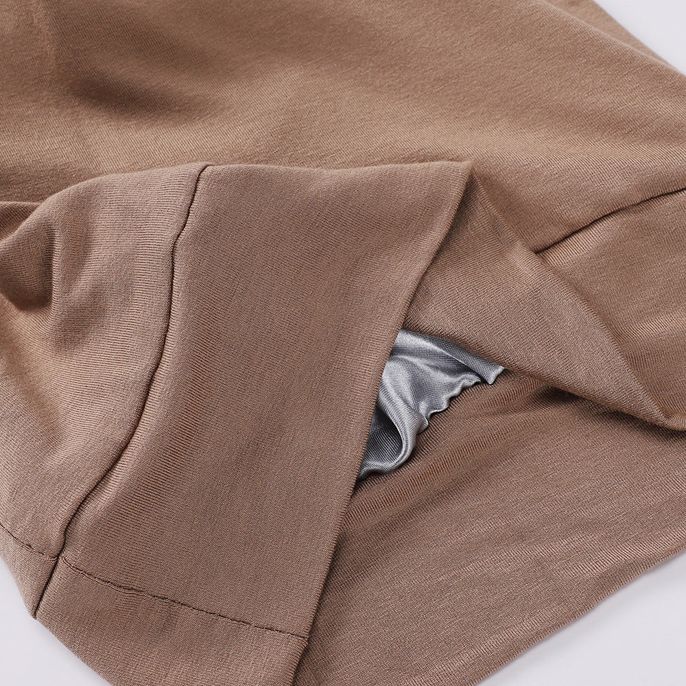 TJ095 premium plain cotton satin Lined under cap - MinYang Fashion Apparel Accessory Manufacturer