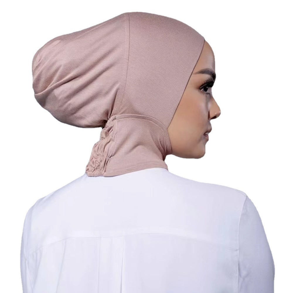 YSL017 Raner solid color elastic hat bottoming hat women's neck hat headscarf - MinYang Fashion Apparel Accessory Manufacturer