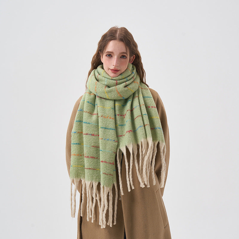 2023-08-26 stripe winter scarf - MinYang Fashion Apparel Accessory Manufacturer