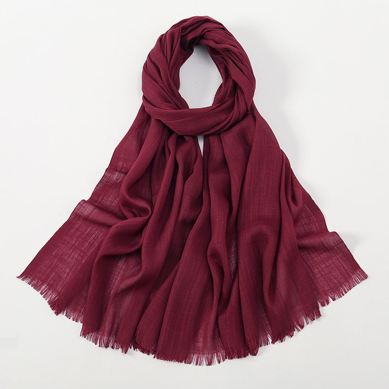 VS648 bamboo joints plain cotton hijab
