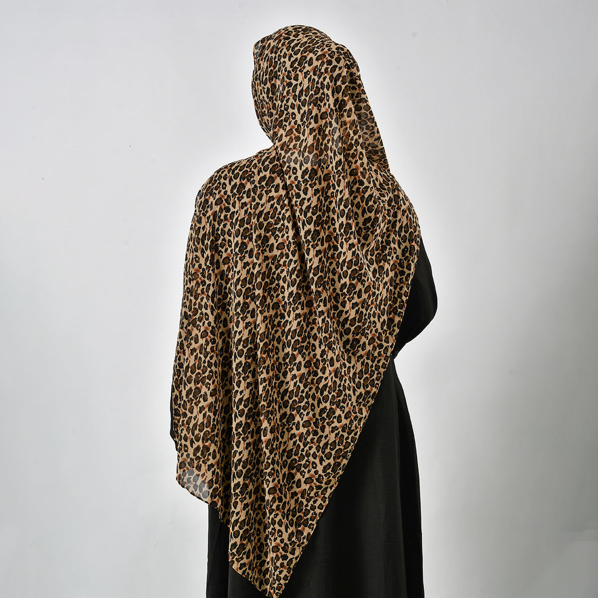 YW380 Rhinestone leopard print hijab