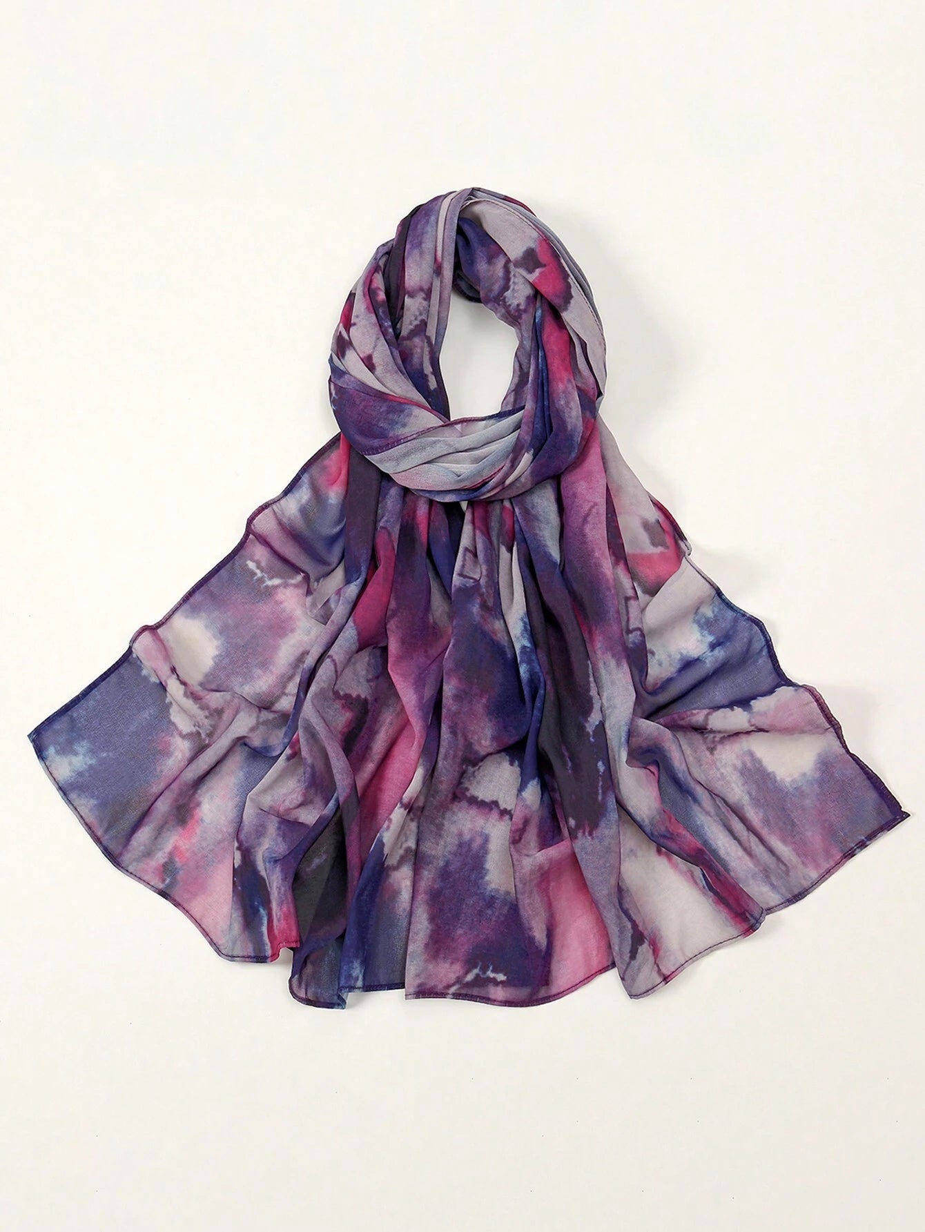 Bufanda/hijab con estampado modal de la serie acuarela de lujo MYM06
