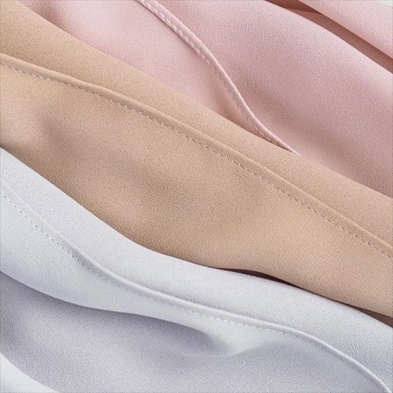 JS046 Boutique corner high quality pearl chiffon long scarf headscarf - MinYang Fashion Apparel Accessory Manufacturer