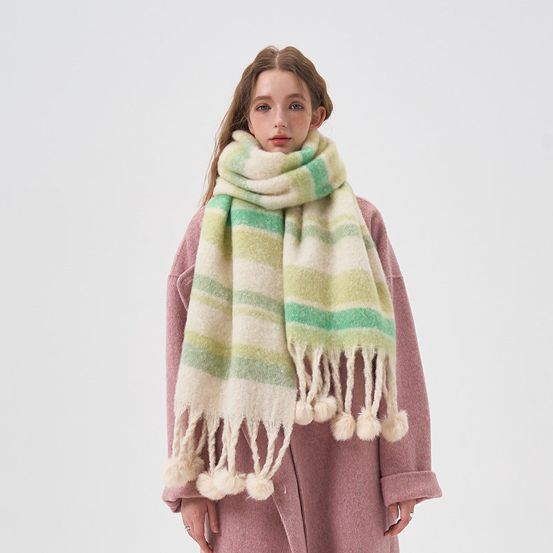2023-08-20 stripe winter scarf - MinYang Fashion Apparel Accessory Manufacturer