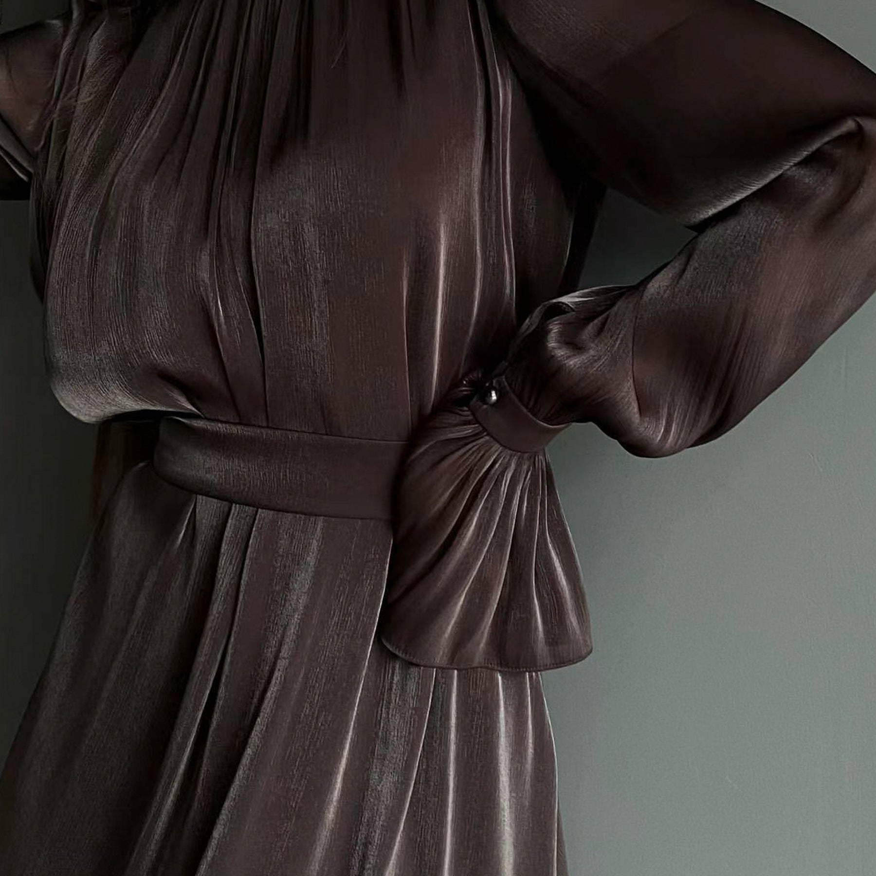 LR804 Spring Summer Belted Party Dress