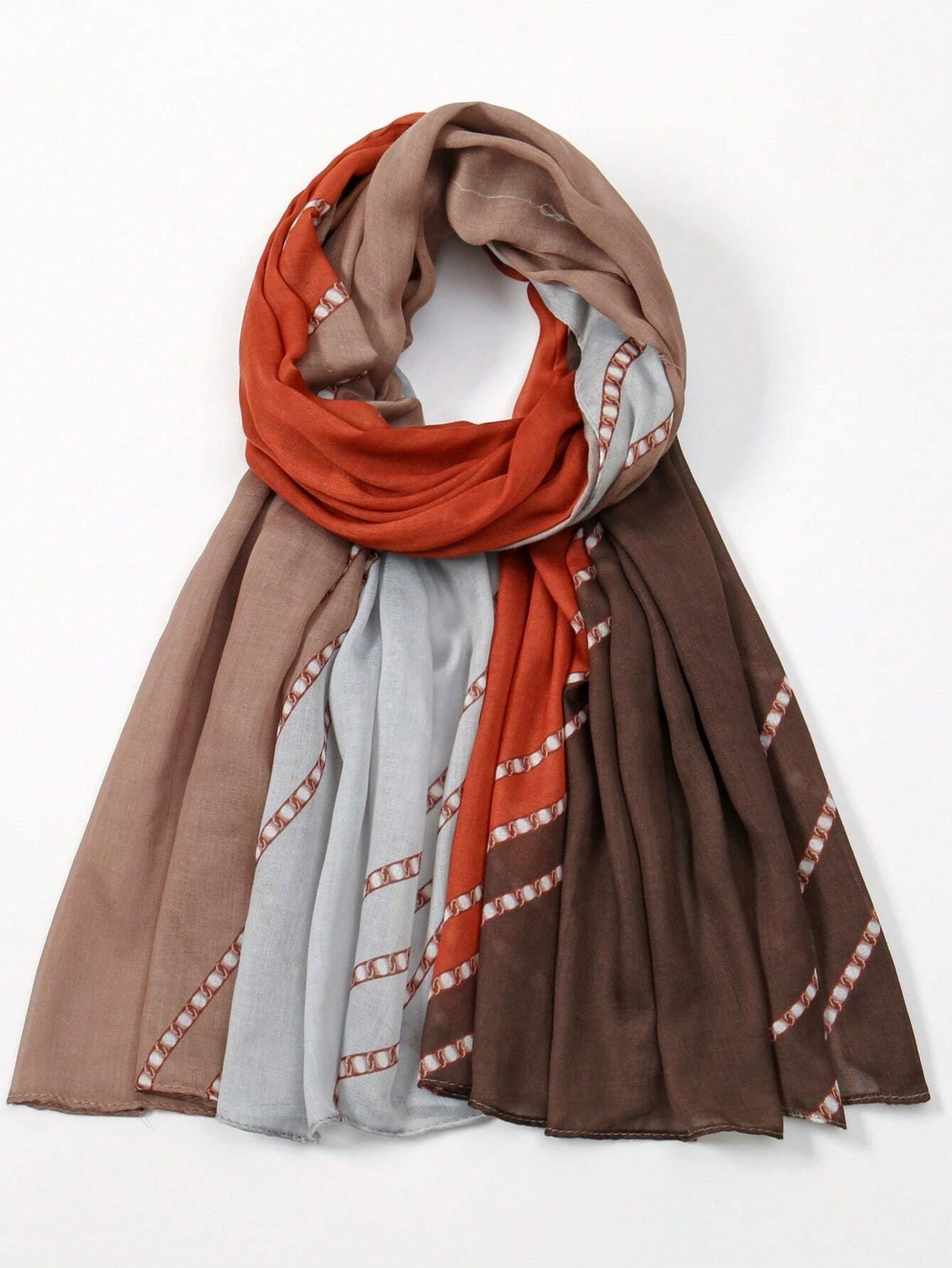 MYM09 Modal splicing print hijab - MinYang Fashion Apparel Accessory Manufacturer