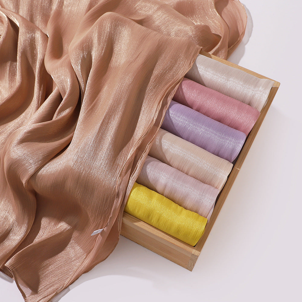 G690 Bright silk fabric breathable cool hijab