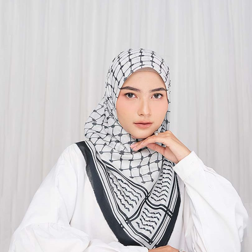 WJA270 New Style Chiffon Printed Plaid Square Scarf