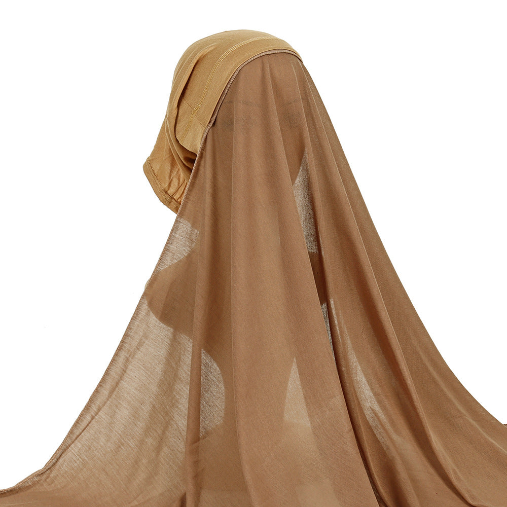YW180 jersey hijab with undercap plain instant set - MinYang Fashion Apparel Accessory Manufacturer