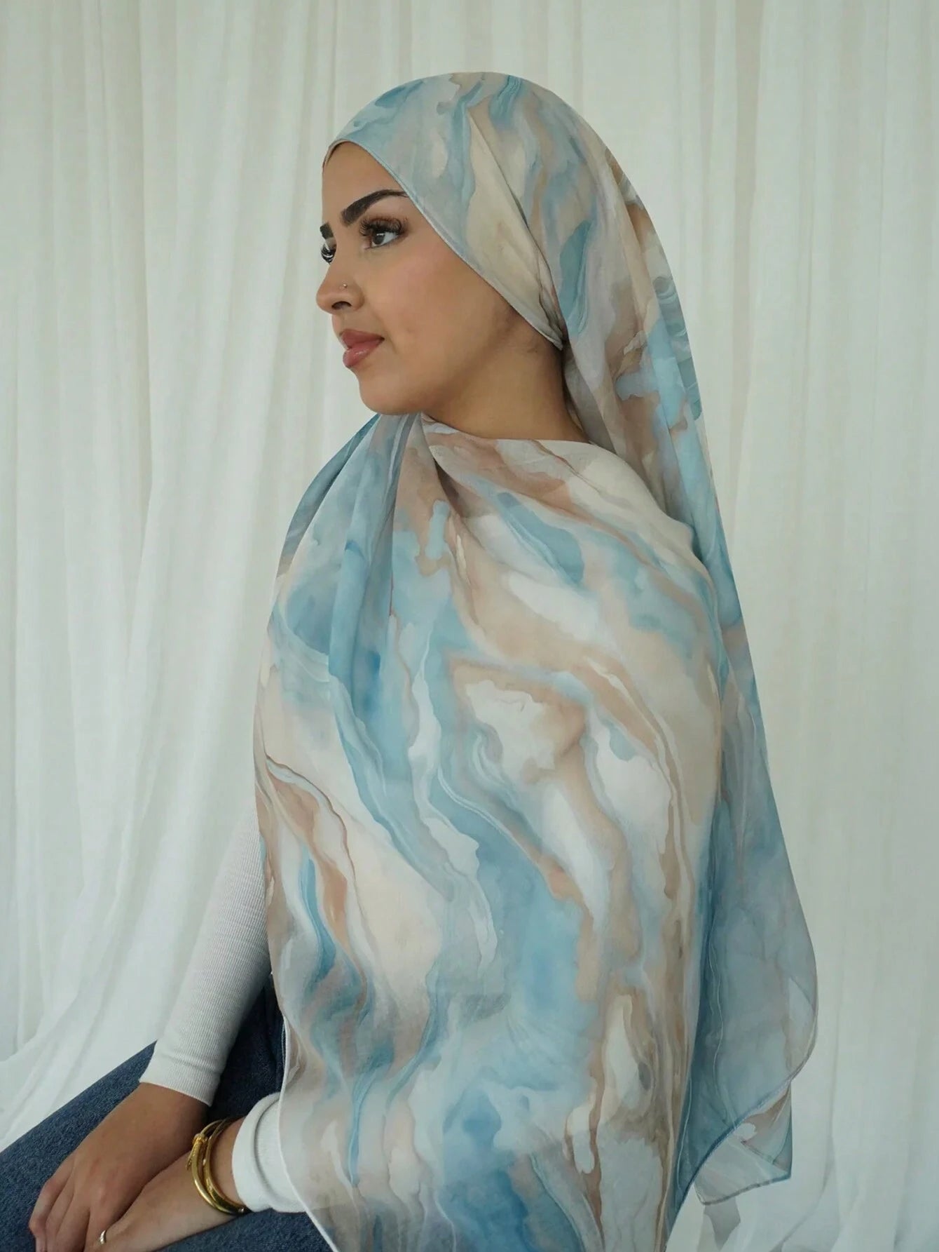 Bufanda/hijab con estampado modal de moda MYM17