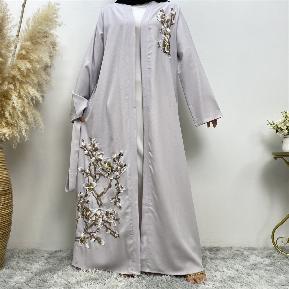 1717 embroidery abaya muslim dress