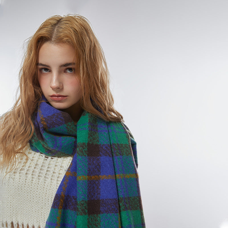 2023-10-29 plaid winter scarf - MinYang Fashion Apparel Accessory Manufacturer