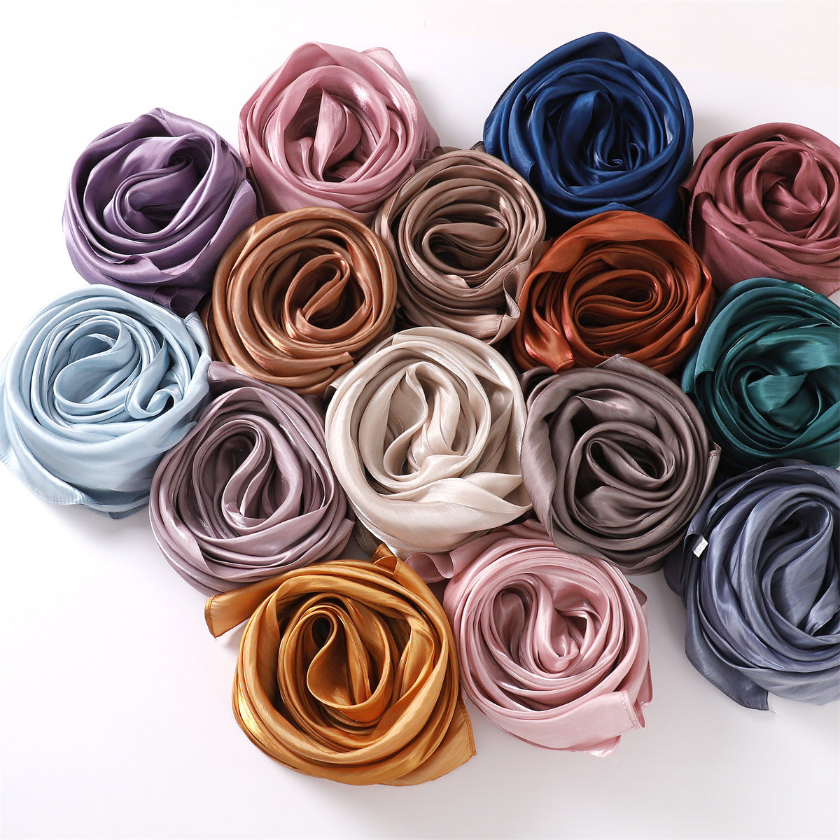 YZ206 Spring and summer new thin soft shiny silk shawl scarf