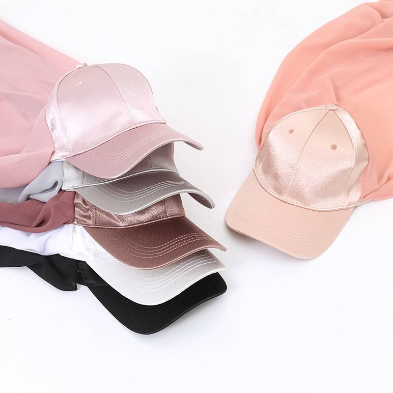 YS014 Bufanda de gasa y gorra de béisbol de satén