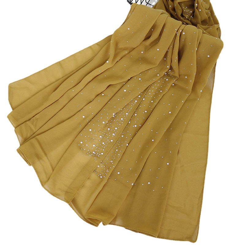 YW98 pearl chiffon hijab
