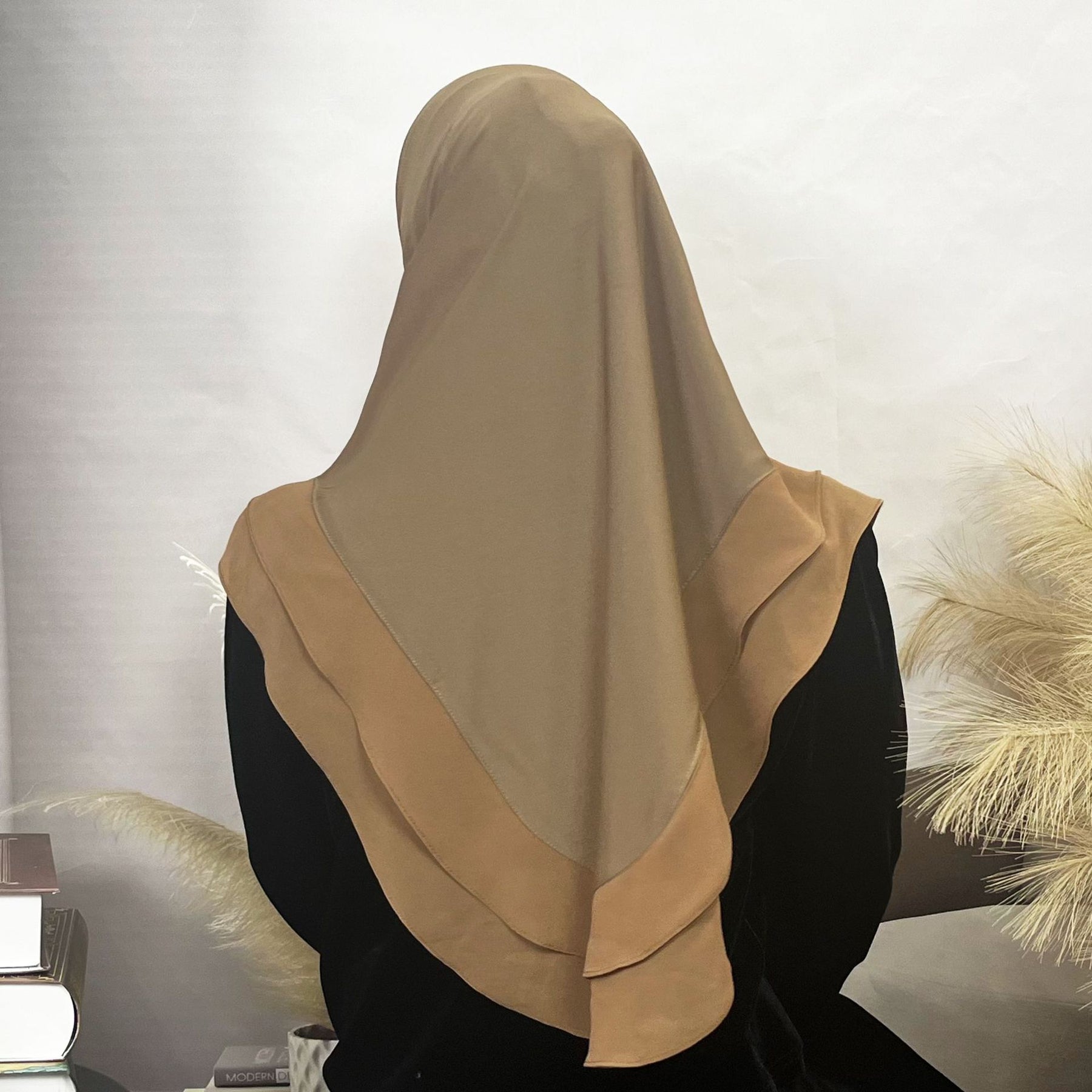 TD50-038 Women's Head Scarf Solid Color Crystal Linen Double Chiffon Scarf Shawl