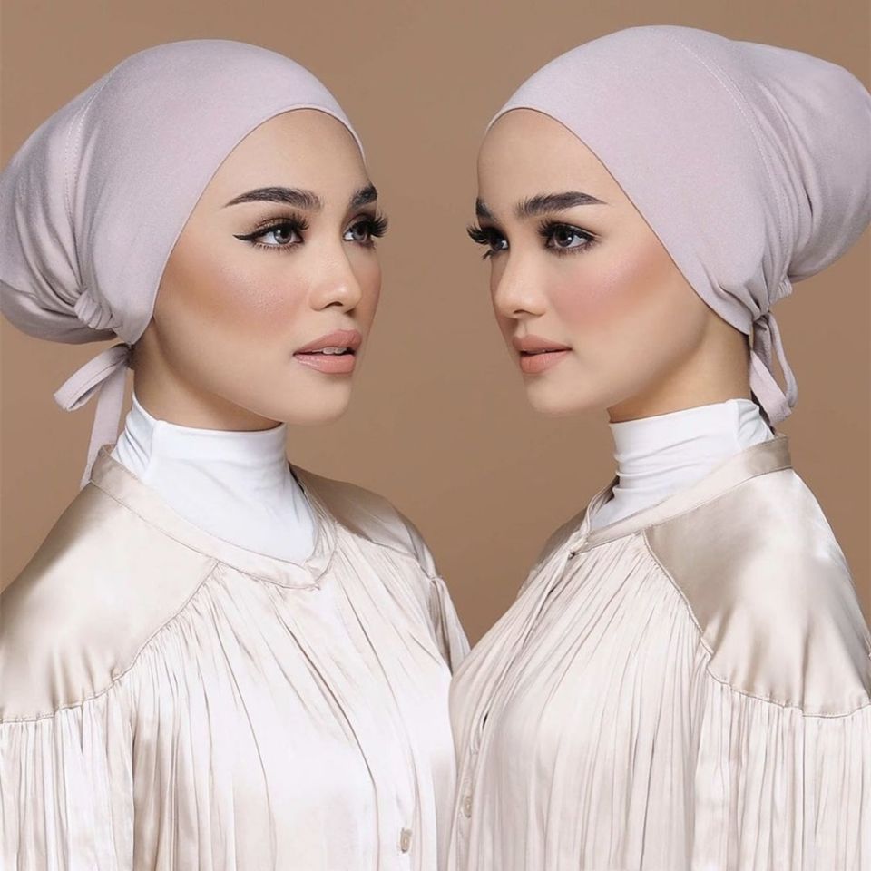 YS001 New solid color scarf modal elastic elastic tie bottom hat with spandex rope loop cap - MinYang Fashion Apparel Accessory Manufacturer