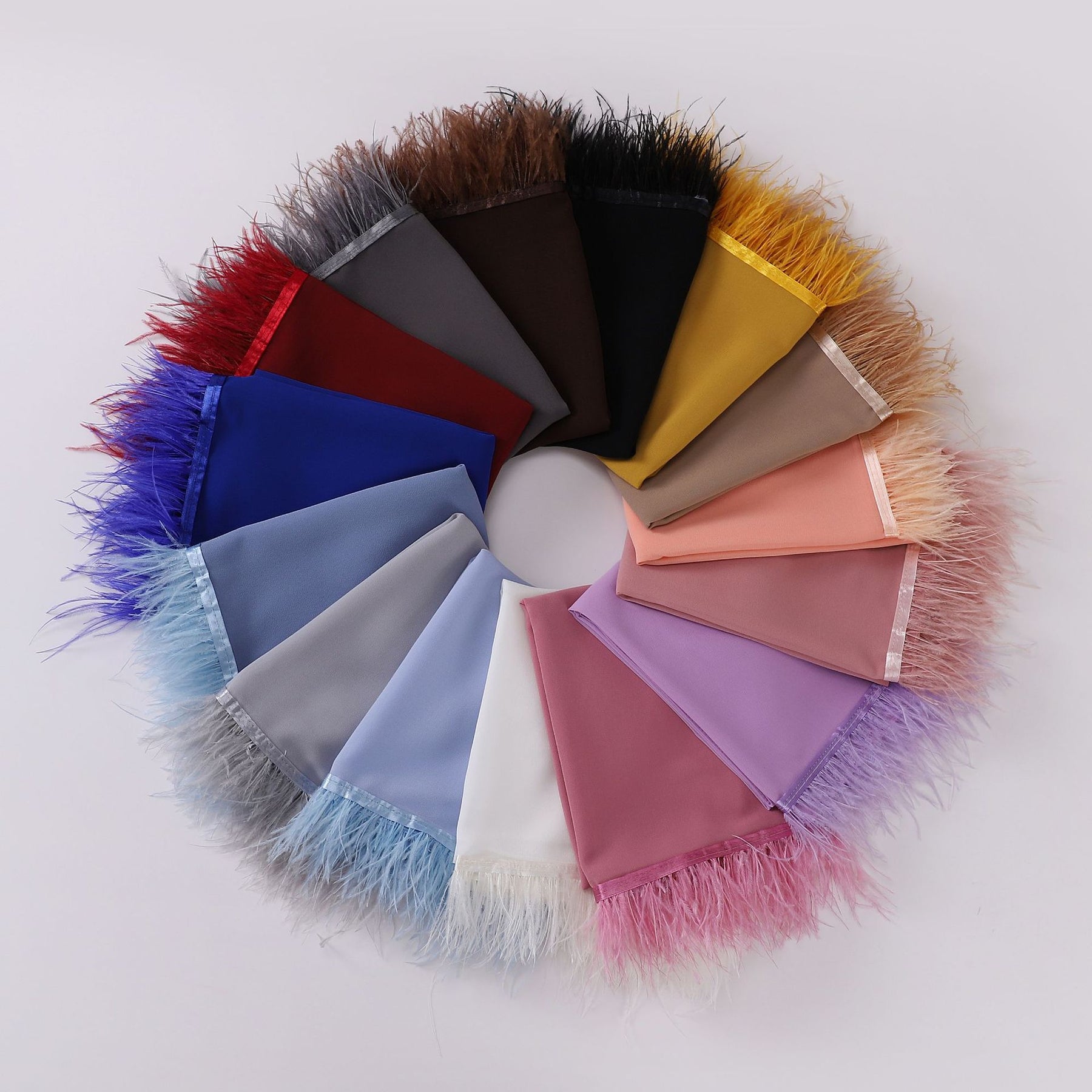 W-0118 bufanda hijab de plumas de gasa con perlas lisas