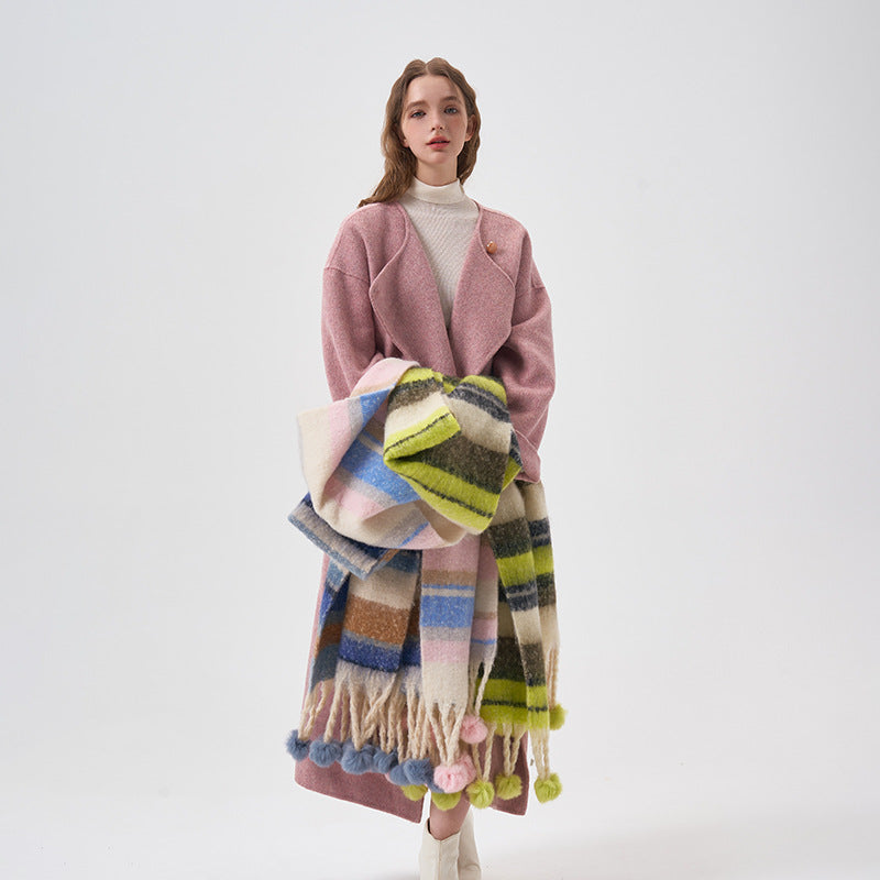 2023-08-20 stripe winter scarf - MinYang Fashion Apparel Accessory Manufacturer