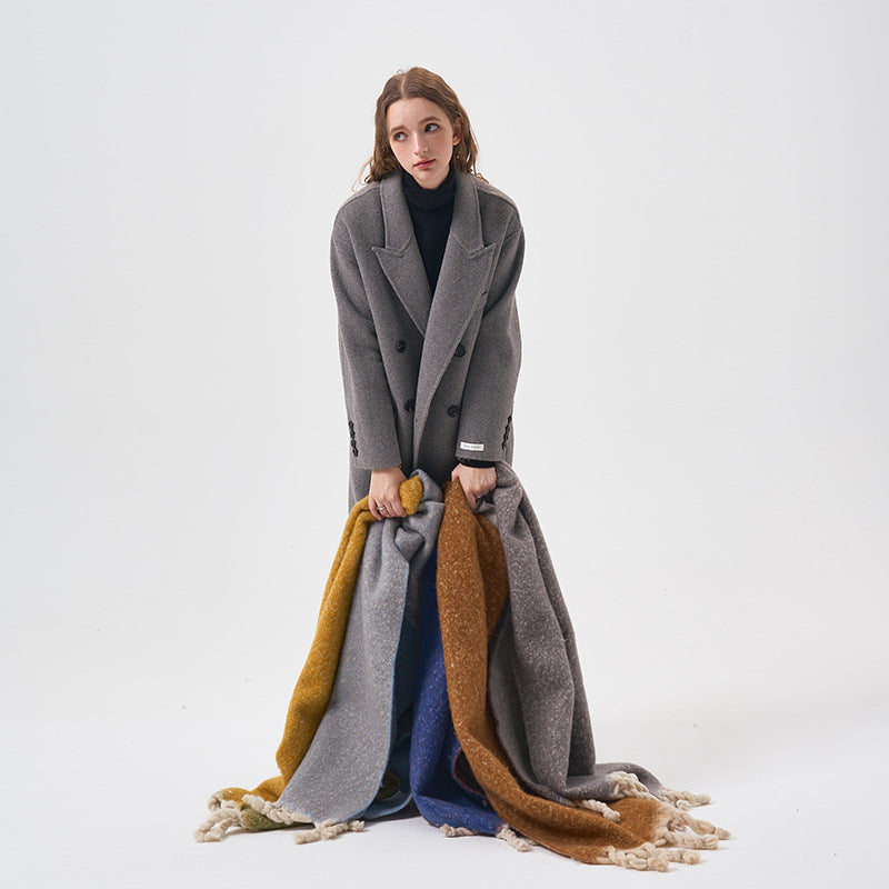 2023-08-28 plain thick tassel winter scarf - MinYang Fashion Apparel Accessory Manufacturer