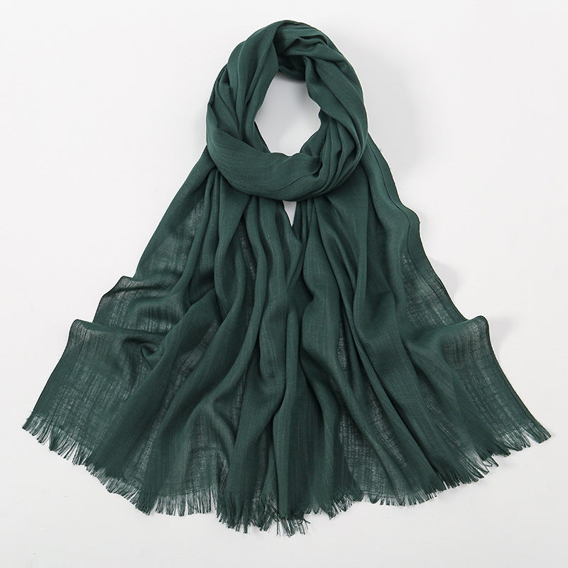 VS648 bamboo joints plain cotton hijab