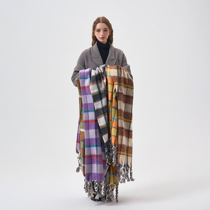 2023-08-31 Plaid stripe winter scarf - MinYang Fashion Apparel Accessory Manufacturer