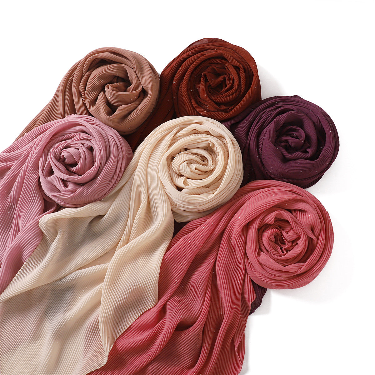 YZ208 90*90plain Chiffon Crumpled Square Scarf Printed spring - MinYang Fashion Apparel Accessory Manufacturer