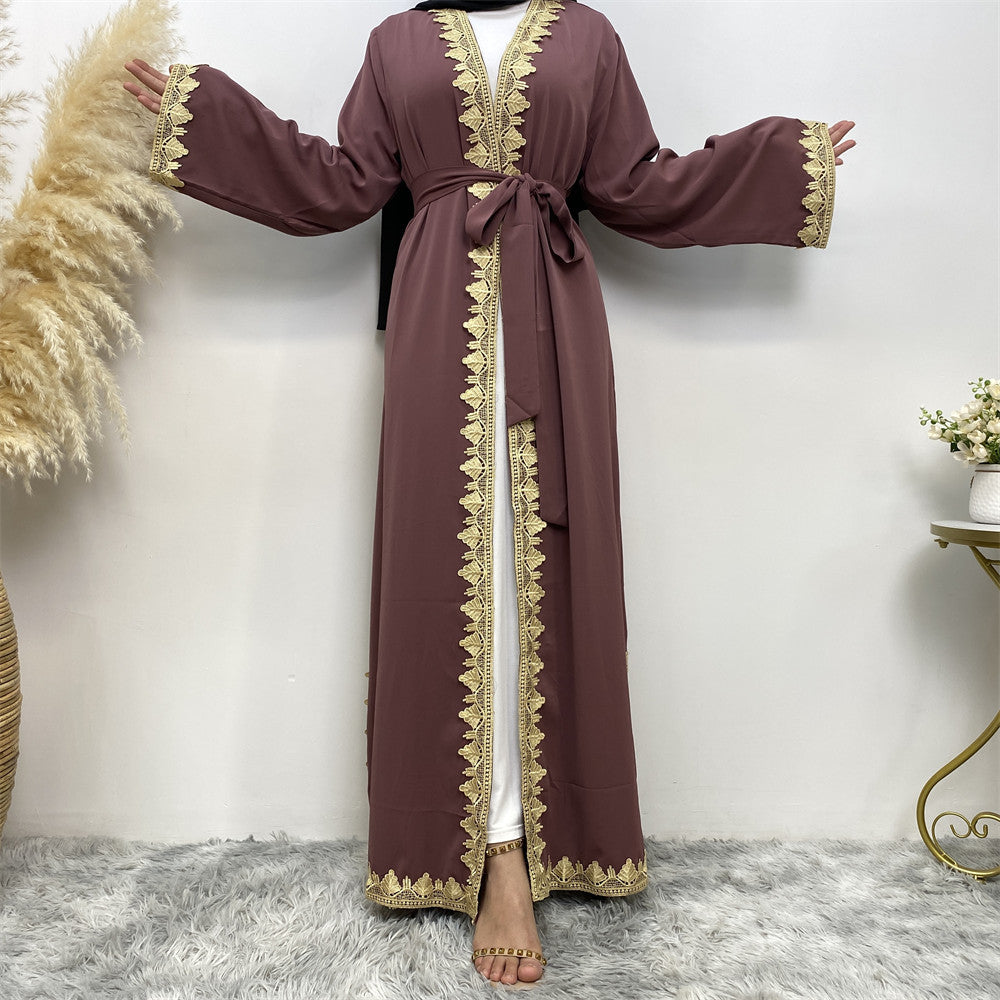 1893 embroidery muslim abaya dress