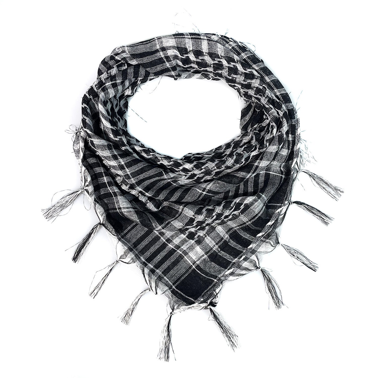 XA001 98*98cm Web Silk Houndstooth Square Scarf