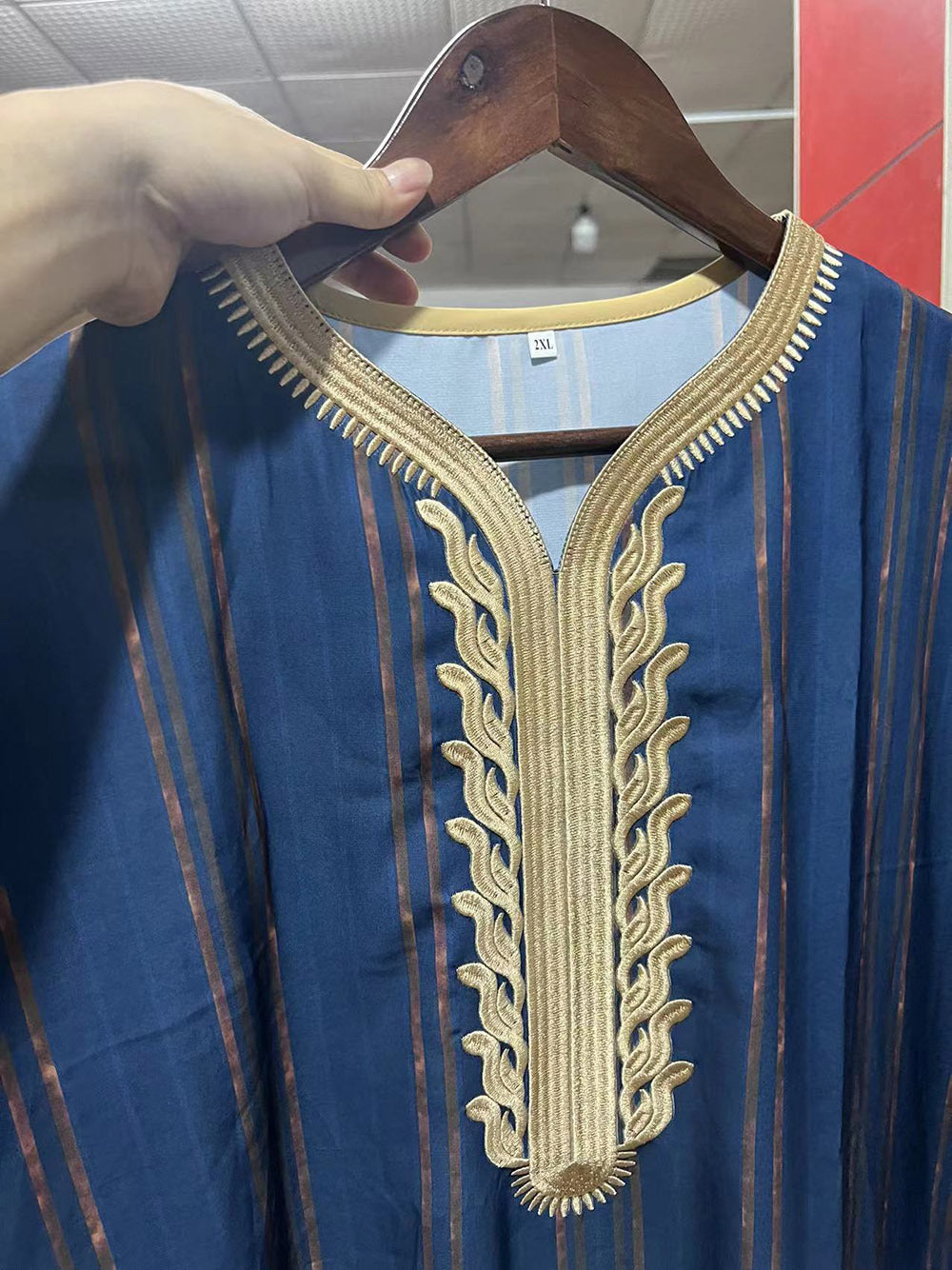 1134999 Foreign trade Muslim long-sleeved embroidered ethnic style Arab robe men's robes abaya - MinYang Fashion Apparel Accessory Manufacturer