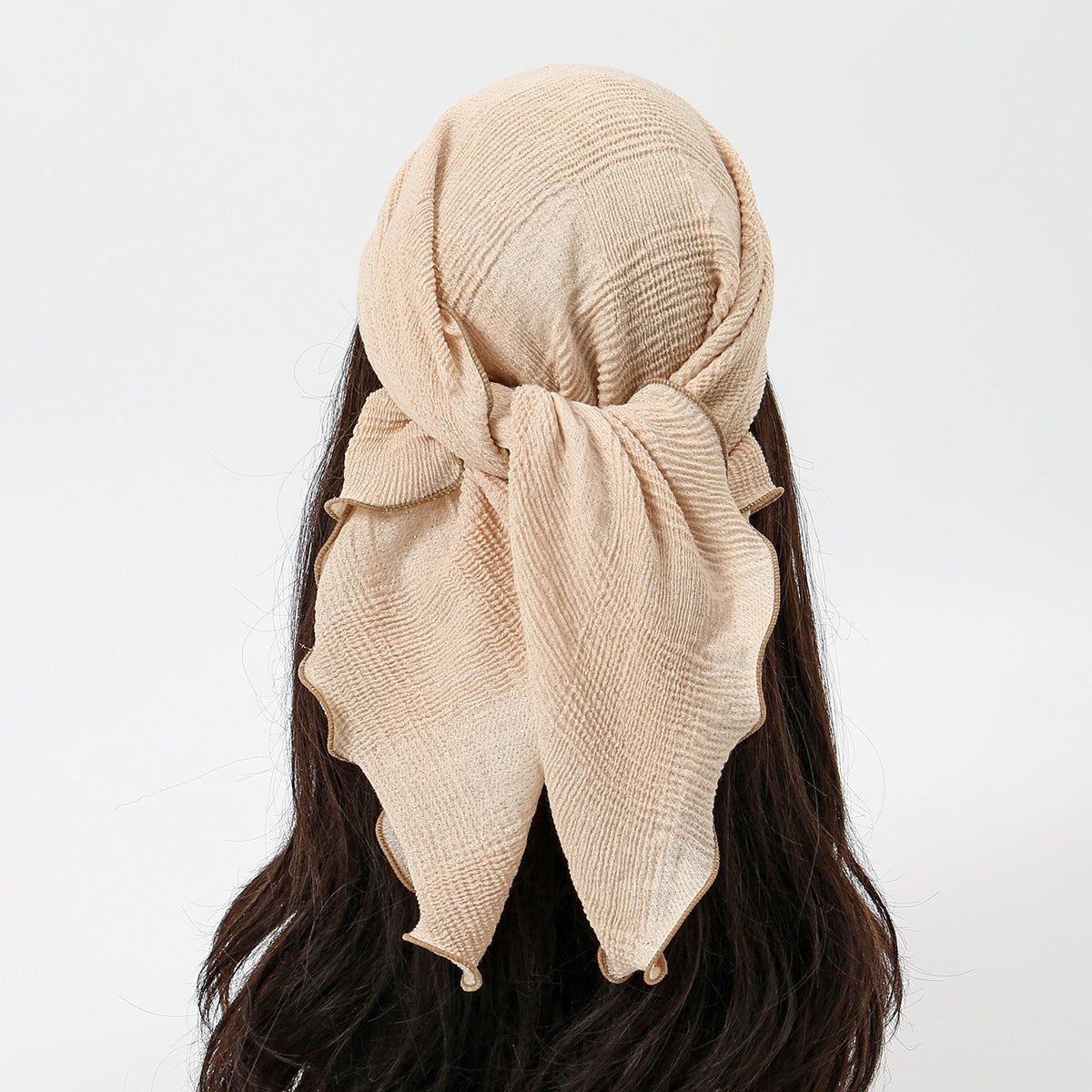 VS913 Curled Crinkled Polyester Scarf - MinYang Fashion Apparel Accessory Manufacturer