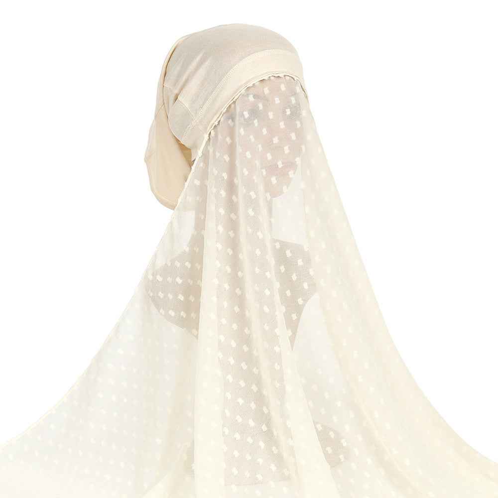 YW181 plush ball chiffon instant hijab