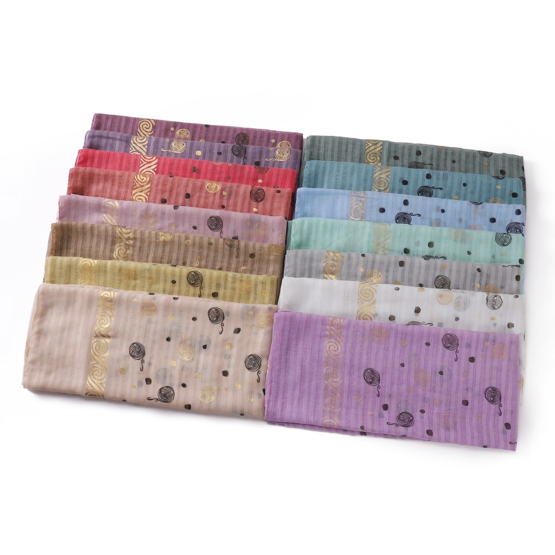 B1 Simple gold stamped scarf